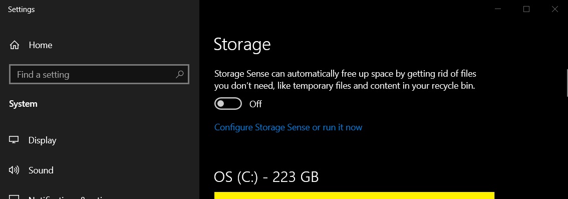 Storage Sense