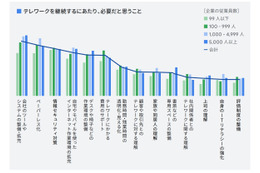 テレワークを継続するにあたり、必要だと思うこと