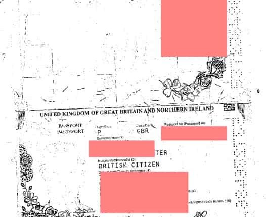 A British passport among leaked data (Image credit: Hackread.com)